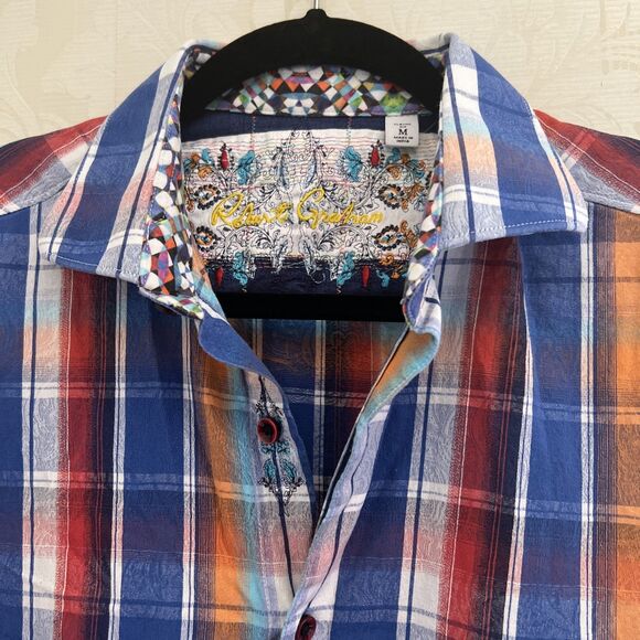 Robert Graham Other - Robert Graham Shirt Mens M Multicolor Plaid Long Sleeve Flip Cuff Button Up
